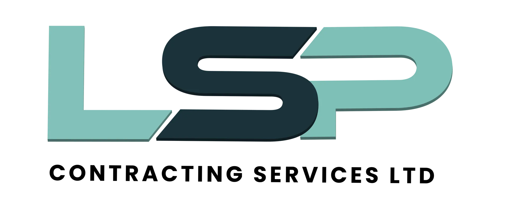 Teal and dark blue stylized letters "LSP" on a transparent background, with the letters overlapping slightly.